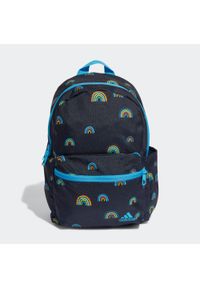 Adidas - Rainbow Backpack. Kolor: czarny, wielokolorowy, niebieski. Materiał: materiał. Wzór: kolorowy