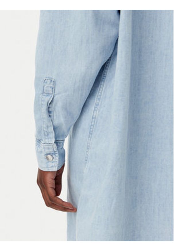 Calvin Klein Jeans Sukienka jeansowa J20J225172 Niebieski Relaxed Fit. Kolor: niebieski. Materiał: bawełna