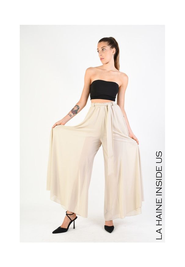La Haine Inside Us Spodnie | LW 739 | Kobieta | Piaskowy. Okazja: na co dzień. Materiał: poliester. Długość: krótkie. Styl: casual, elegancki