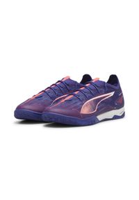 Puma - Buty piłkarskie ULTRA 5 PRO COURT PUMA Lapis Lazuli White Sunset Glow Blue Pink. Kolor: biały, różowy, niebieski, wielokolorowy. Sport: piłka nożna #1