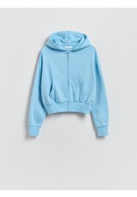 Reserved - Rozpinana bluza - jasnoniebieski. Kolor: niebieski. Materiał: dzianina, bawełna #1
