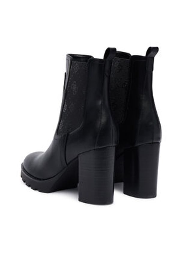 Guess Botki FLFNLL ELE10 Czarny. Kolor: czarny. Materiał: skóra