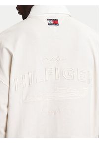 TOMMY HILFIGER - Tommy Hilfiger Bluza F1 Movie Rugby MW0MW41388 Beżowy Regular Fit. Kolor: beżowy. Materiał: bawełna #3