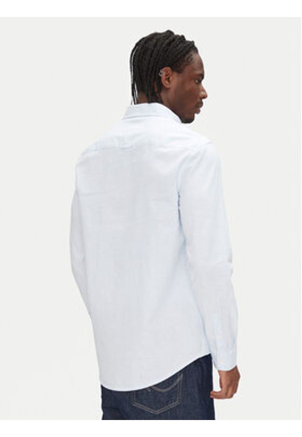 Tommy Jeans Koszula DM0DM20875 Błękitny Regular Fit. Kolor: niebieski. Materiał: bawełna, len