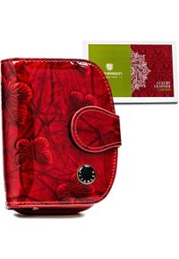 Portfel damski Peterson PTN 43972-BFBC czerwony. Kolor: czerwony. Materiał: lakier, skóra