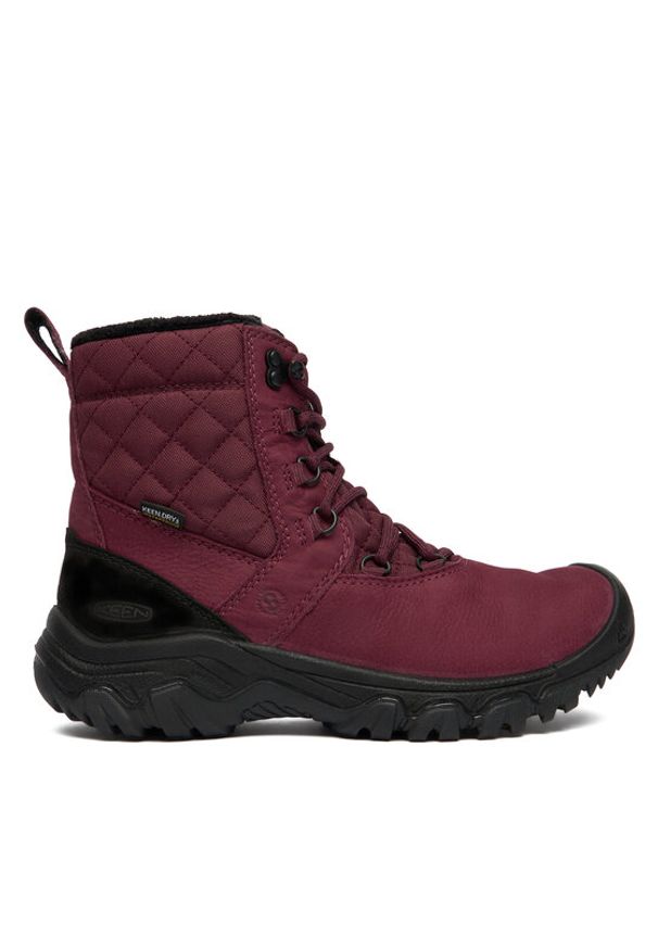 keen - Keen Śniegowce Greta II Waterproof 1031167 Bordowy. Kolor: czerwony. Materiał: nubuk, skóra