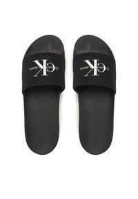 Calvin Klein Jeans Klapki Slide Monogram Cv YM0YM01271 Czarny. Kolor: czarny. Materiał: materiał #6