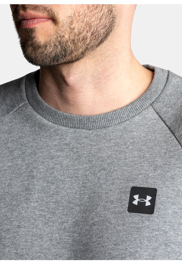 Bluza męska szara Under Armour Rival Fleece Crew. Okazja: do pracy, na spacer, na co dzień. Kolor: szary. Styl: casual