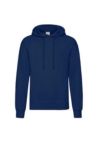FRUIT OF THE LOOM - Męska Klasyczna Bluza Z Kapturem. Typ kołnierza: kaptur. Kolor: niebieski