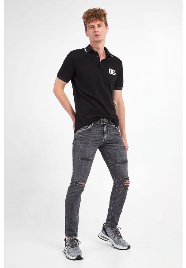 Dolce & Gabbana - Polo DOLCE & GABBANA. Typ kołnierza: polo. Materiał: bawełna. Wzór: aplikacja. Styl: klasyczny