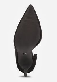 Born2be - Czarne Szpilki Vices ze Skórzaną Wkładką i Wycięciem z Boku Olialira. Okazja: na co dzień. Nosek buta: szpiczasty. Kolor: czarny. Materiał: skóra. Obcas: na szpilce. Styl: casual, elegancki, wizytowy. Wysokość obcasa: średni #3