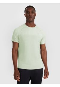 4f - 4F Koszulka treningowa szybkoschnąca męska - turkusowa L. Kolor: turkusowy. Materiał: dzianina, materiał, włókno. Sport: fitness #1