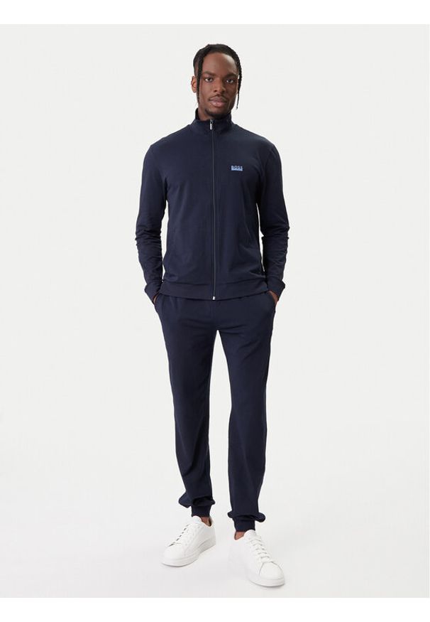 BOSS Dres 50554873 Granatowy Regular Fit. Kolor: niebieski. Materiał: bawełna