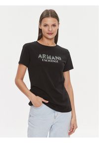 Armani Exchange T-Shirt 3DYT13 YJ8QZ 1200 Czarny Regular Fit. Kolor: czarny. Materiał: bawełna #1