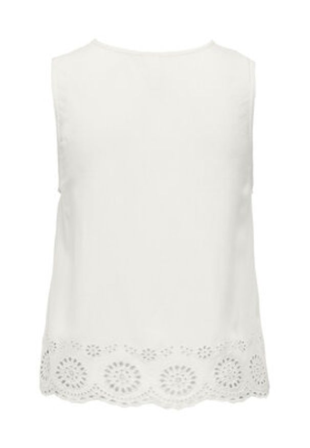 only - ONLY Bluzka 15296317 Biały Regular Fit. Kolor: biały. Materiał: wiskoza
