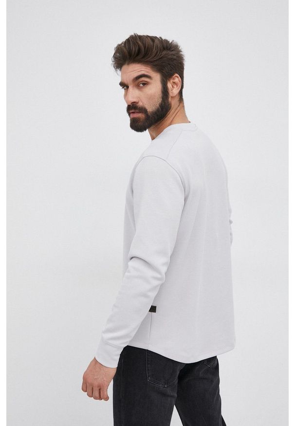 G-Star RAW - G-Star Raw Bluza męska kolor szary gładka. Okazja: na co dzień. Kolor: szary. Materiał: włókno, materiał, dzianina. Wzór: gładki. Styl: casual