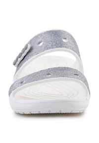 Crocs Klapki Classic Croc Glitter Ii Sandal W 207769-90H szare. Kolor: szary. Materiał: materiał. Sezon: lato #5