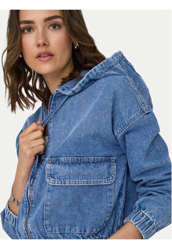 only - ONLY Kurtka jeansowa Kenzie 15356696 Niebieski Regular Fit. Kolor: niebieski. Materiał: bawełna