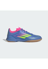 Adidas - Buty F50 League IN Kids. Kolor: różowy, niebieski, wielokolorowy, żółty. Materiał: materiał. Sport: piłka nożna