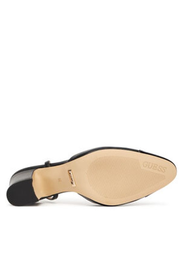 Guess Sandały FLTLOI LEP05 Czarny. Kolor: czarny. Materiał: skóra