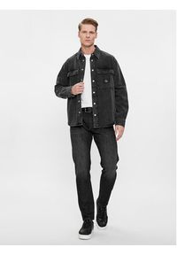 Calvin Klein Jeans Koszula jeansowa Linear J30J324581 Szary Relaxed Fit. Kolor: szary. Materiał: bawełna