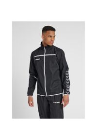 Kurtka Hummel hmlAuthentic Training Jacket czarna. Kolor: biały, wielokolorowy, czarny. Materiał: poliester. Sport: fitness