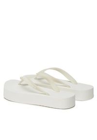 Calvin Klein Jeans Japonki Beach Sandal Flatform Logo YW0YW01092 Biały. Kolor: biały