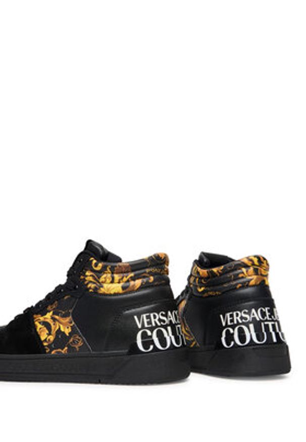 Versace Jeans Couture Sneakersy 79YA3SJ7 ZPB44 Czarny. Kolor: czarny. Materiał: materiał