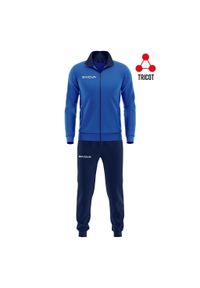 Dres piłkarski dla dorosłych Givova Tuta Torino granatowo-niebieski. Kolor: niebieski. Materiał: dresówka. Sport: piłka nożna
