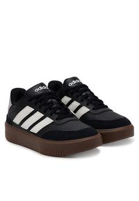 Adidas - adidas Sneakersy Courtblock JP9640 Czarny. Kolor: czarny. Materiał: skóra