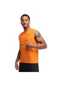 SIROKO - Męska koszulka tank top do biegania w terenie Trekking Siroko Apex Orange. Kolor: wielokolorowy, żółty, pomarańczowy. Materiał: materiał. Długość rękawa: bez rękawów. Sport: turystyka piesza #1