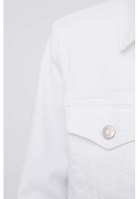 GAP kurtka jeansowa damska kolor biały przejściowa. Kolor: biały. Materiał: jeans #4