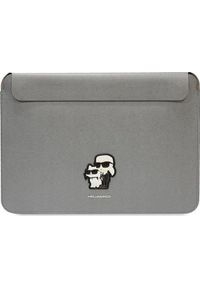 Karl Lagerfeld Karl Lagerfeld Sleeve KLCS16SAKCPMG 16" srebrny/silver Saffiano Karl&Choupette. Kolor: srebrny #1