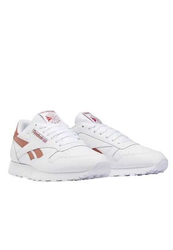 Buty męskie Reebok CL Lthr. Zapięcie: sznurówki. Kolor: biały, wielokolorowy. Materiał: guma, syntetyk, materiał. Szerokość cholewki: normalna
