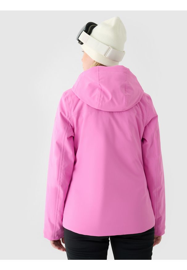 4f - 4F Kurtka narciarska membrana 5000 damska - różowa XXL. Okazja: na co dzień. Typ kołnierza: kaptur. Kolor: różowy. Materiał: poliester, syntetyk, materiał, puch. Długość: długie. Sezon: zima. Styl: klasyczny, casual, sportowy