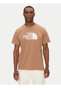 The North Face T-Shirt Easy NF0A8A6C Brązowy Regular Fit. Kolor: brązowy. Materiał: syntetyk, bawełna