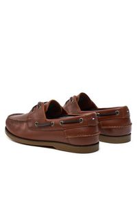 TOMMY HILFIGER - Tommy Hilfiger Półbuty Th Boat Shoe Core Leather FM0FM04506 Brązowy. Kolor: brązowy. Materiał: skóra #2