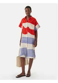 Iconique Sukienka letnia IC26-079 Kolorowy Relaxed Fit. Materiał: bawełna. Wzór: kolorowy. Sezon: lato #3