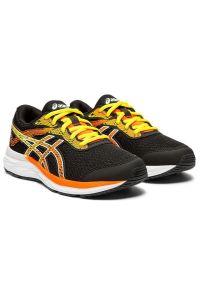 Buty Asics Gel-Excite 6 Gs Jr 1014A079-003 czarne pomarańczowe żółte. Okazja: na co dzień. Zapięcie: sznurówki. Kolor: pomarańczowy, czarny, wielokolorowy, żółty. Materiał: materiał. Szerokość cholewki: normalna #4