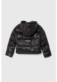 Calvin Klein Jeans kurtka dziecięca kolor czarny. Okazja: na co dzień. Typ kołnierza: kaptur. Kolor: czarny. Materiał: włókno, poliamid. Styl: casual #3