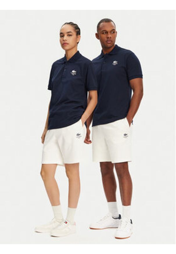 Lacoste Polo PH2723 Granatowy Regular Fit. Typ kołnierza: polo. Kolor: niebieski. Materiał: bawełna
