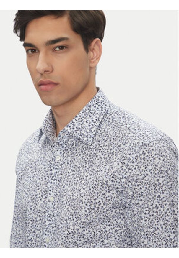 BOSS Koszula H-Hank-Kent-C1 50545109 Niebieski Slim Fit. Typ kołnierza: kołnierzyk klasyczny. Kolor: niebieski. Materiał: bawełna