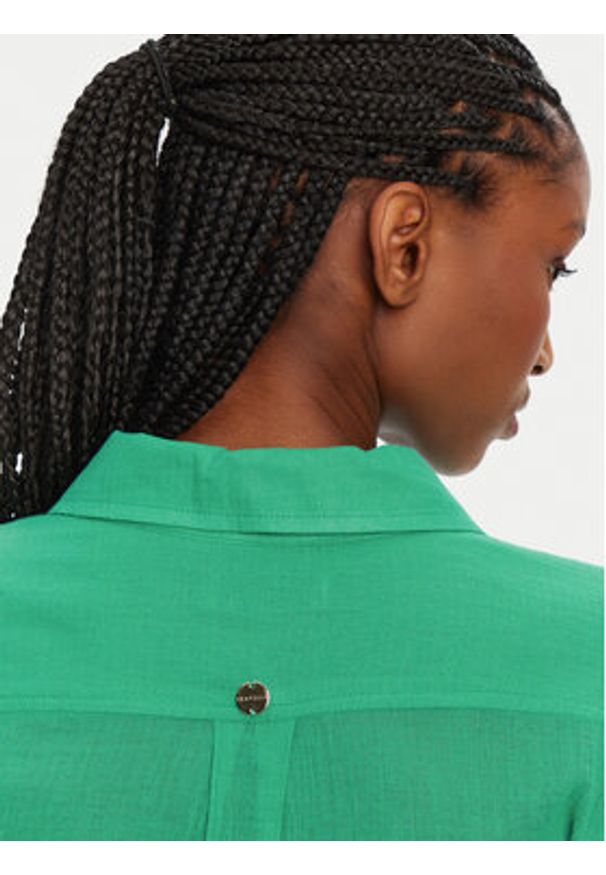 Seafolly Koszula Breeze 55428-TO Zielony Regular Fit. Kolor: zielony. Materiał: bawełna