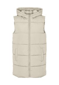 Pieces Bezrękawnik 17115628 Écru Regular Fit. Materiał: syntetyk. Długość rękawa: bez rękawów #7