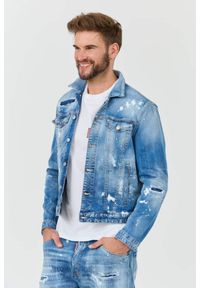 DSQUARED2 Kurtka jeansowa męska Dan Jean Jacket, Rozmiar 56. Kolor: niebieski. Materiał: jeans #6