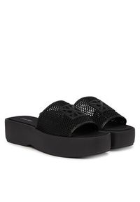 Calvin Klein Klapki Amelia HW0HW02877 Czarny. Kolor: czarny. Materiał: materiał #3