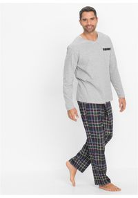 bonprix - Piżama z bawełny organicznej z długim rękawem. Kolor: biały. Materiał: bawełna. Długość: długie #1