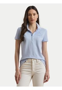 Lauren Ralph Lauren - LAUREN RALPH LAUREN Polo 200966129001 Błękitny Slim Fit. Typ kołnierza: polo. Kolor: niebieski. Materiał: bawełna #1