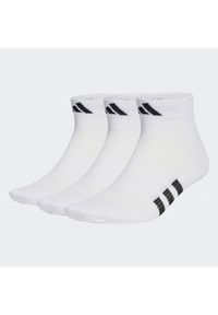Adidas - adidas Skarpety wysokie unisex Performance Light Mid-Cut Socks 3 Pairs HT3445 Biały. Kolor: biały. Materiał: bawełna, syntetyk