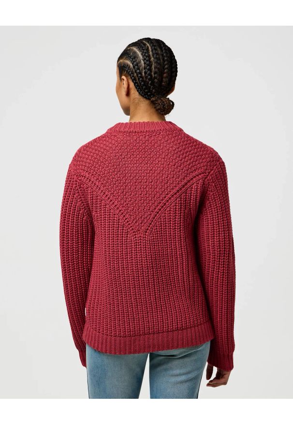 Wrangler - DAMSKI SWETER WRANGLER WESTERN CARDIGAN EARTH RED 112370797